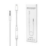 Lightning To 3.5mm Aux Audio Wire Control Cable White