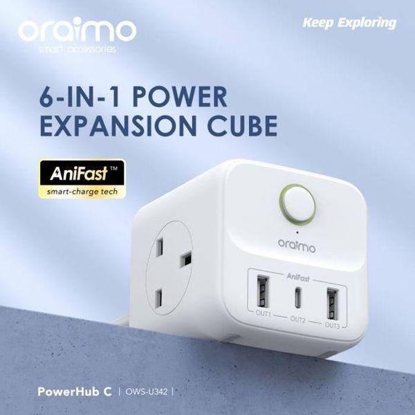 Oraimo PowerHub C 1.5M 6-in-1 Power Expansion Cube