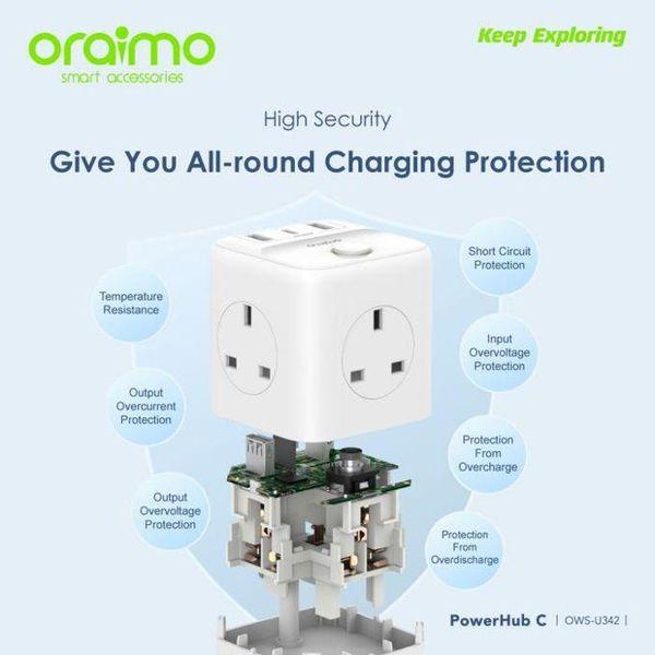 Oraimo PowerHub C 1.5M 6-in-1 Power Expansion Cube