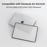 PC FROSTED CASE - TPU FRAME PROTECTION FOR MACBOOK AIR 13 - White