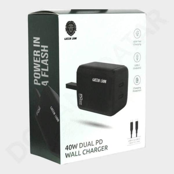 Greenlion 40w Dual PD Wall Charger  Black