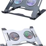 Laptop Stand with dual fan cooling - Gray