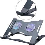Laptop Stand with dual fan cooling - Gray