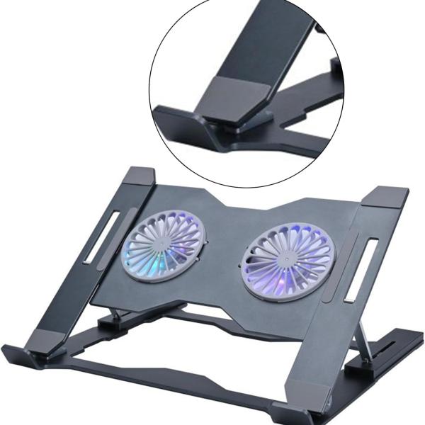 Laptop Stand with dual fan cooling - Gray