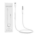 Lightning To 3.5mm Aux Audio Wire Control Cable White