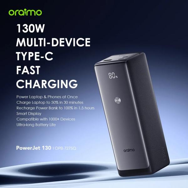 Oraimo PowerJet 130 27600mAh 130W Power Bank
